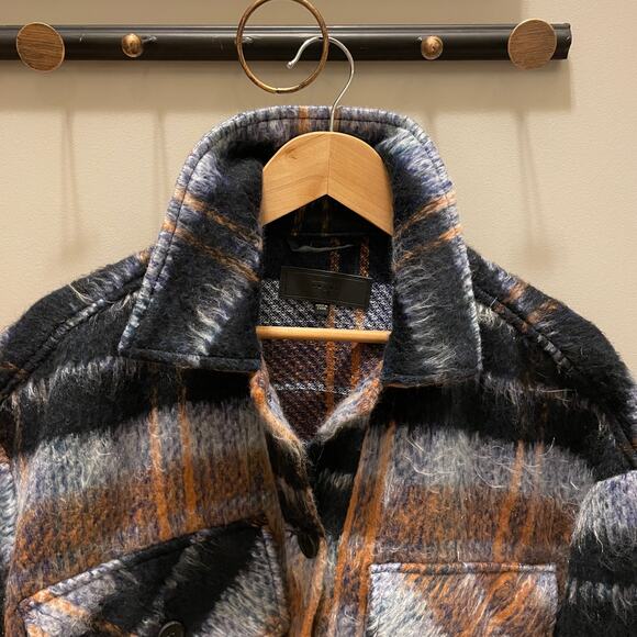 BLANKNYC Plaid Crop Oversized Shacket | Soft Brushed Wool-Feel Jacket NWOT, XS - Picture 6 of 6
